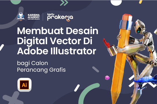 Desainer grafis membuat template digital